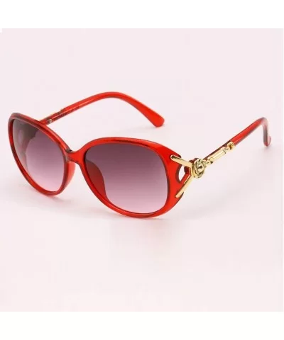 Polarized Women's Oversized Square Cat Eye Modern Sunglasses (Wine) - C8196M858HU $5.57 Oversized