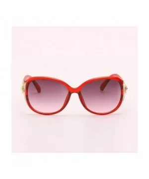 Polarized Women's Oversized Square Cat Eye Modern Sunglasses (Wine) - C8196M858HU $5.57 Oversized