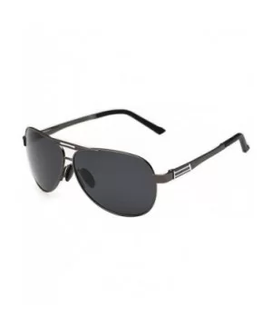 Mens Sunglasses Unique Frame Designed Color Lens Feature Style - Grey/Black - CM11ZBUGOH9 $16.54 Oval