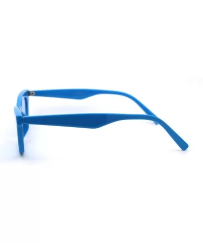 Womens Mod Simple Pop Color Squared Cat Eye Sunglasses - Blue - C718WQD4Y5K $7.66 Cat Eye