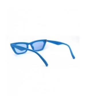 Womens Mod Simple Pop Color Squared Cat Eye Sunglasses - Blue - C718WQD4Y5K $7.66 Cat Eye