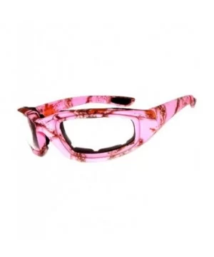 12 PCS Motorcycle Padded Foam Glasses Colored Lens Sunglasses Pink White Silver - 12-moto-camo-pink-clear - CS18CZHMYSD $30.4...