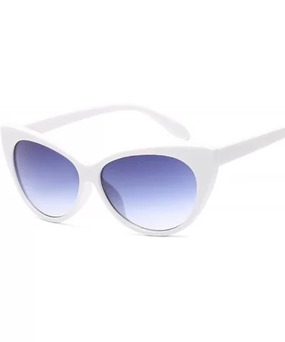 Small Classic Women Sunglasses Vintage Luxury Plastic Cat Eye Sun Glasses UV400 Fashion - White Gray - CD1984AHYUA $28.95 Cat...