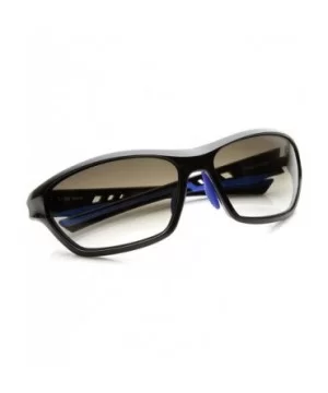 Modern Two-Tone Color TR90 Ventilated Frame Sport Sunglasses (Black-Blue) - CY11EV5B047 $10.47 Sport