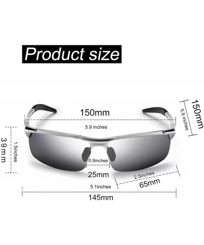 Polarized Sports Sunglasses for Men - Driving Cycling Fishing Sunglasses Men Women Lightweight UV400 Protection - CU18NUECSGY...