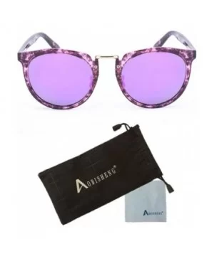 Round Sunglasses Large Frame Sunglasses Eyewear - Purple - CO12GZAE4GZ $7.95 Wayfarer