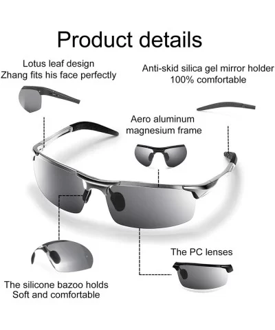 Polarized Sports Sunglasses for Men - Driving Cycling Fishing Sunglasses Men Women Lightweight UV400 Protection - CU18NUECSGY...