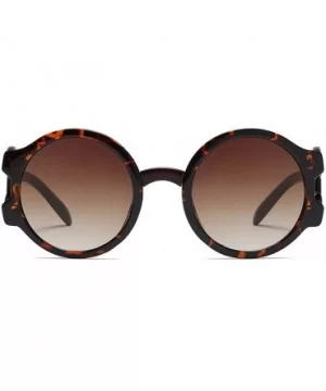 Ladies Sunglasses Round Hollow Thick Big Frame Fashion Sun Glasses Women Gift - Leopard - CT18L3RYKLS $7.67 Oversized