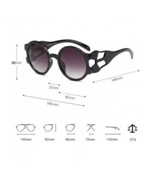 Ladies Sunglasses Round Hollow Thick Big Frame Fashion Sun Glasses Women Gift - Leopard - CT18L3RYKLS $7.67 Oversized