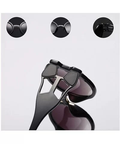 Ladies Sunglasses Round Hollow Thick Big Frame Fashion Sun Glasses Women Gift - Leopard - CT18L3RYKLS $7.67 Oversized