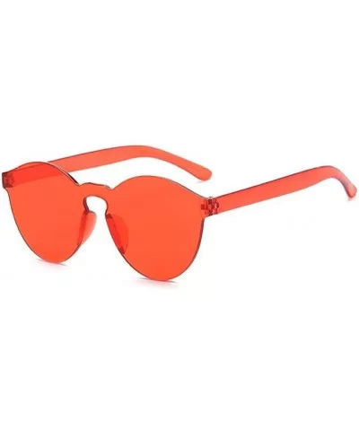 Summer Women Rimless Sunglasses Transparent Shades Sun Glasses Female Cool Candy Color UV400 Eyewear - Pink - CR18T9X5TA2 $8....