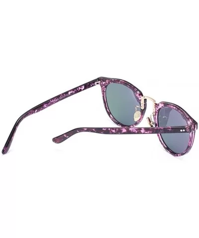 Round Sunglasses Large Frame Sunglasses Eyewear - Purple - CO12GZAE4GZ $7.95 Wayfarer