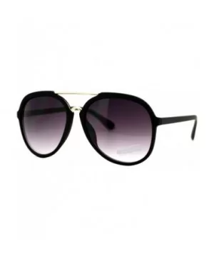 Vintage Retro Sunglasses Unisex Fashion Shades UV 400 - Matte Black - CM187NI9CEH $6.38 Aviator