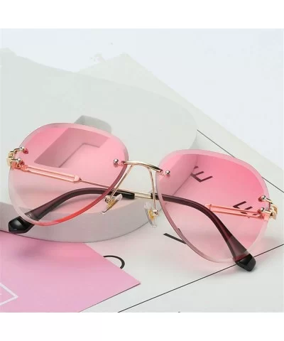 RimlSunglasses Women Sun Glasses Gradient Shades Cutting Lens FramelMetal Eyeglasses UV400 - Brown - C01984A9HQ0 $12.16 Goggle