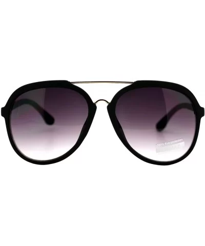 Vintage Retro Sunglasses Unisex Fashion Shades UV 400 - Matte Black - CM187NI9CEH $6.38 Aviator