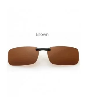 Square Polarized Sunglasses Man Clip Eyeglasses Men FramelNight Vision Goggles Flip Up Sunglass - Brown - CN197Y73U87 $20.21 ...