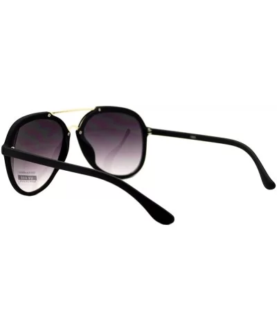 Vintage Retro Sunglasses Unisex Fashion Shades UV 400 - Matte Black - CM187NI9CEH $6.38 Aviator