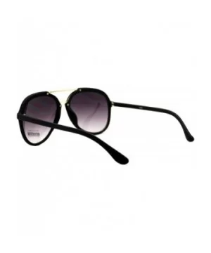 Vintage Retro Sunglasses Unisex Fashion Shades UV 400 - Matte Black - CM187NI9CEH $6.38 Aviator