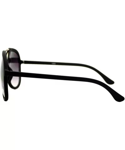 Vintage Retro Sunglasses Unisex Fashion Shades UV 400 - Matte Black - CM187NI9CEH $6.38 Aviator