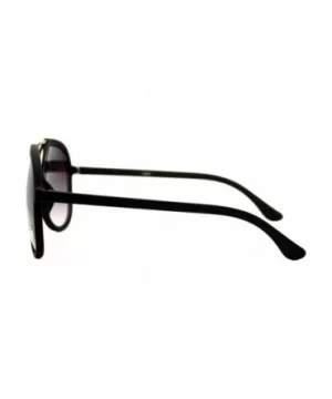 Vintage Retro Sunglasses Unisex Fashion Shades UV 400 - Matte Black - CM187NI9CEH $6.38 Aviator