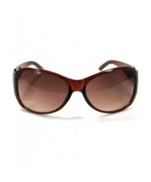 Celebrity Inspired Sunglasses For Women 3014 - Brown - CR11ETSU0IX $6.96 Shield