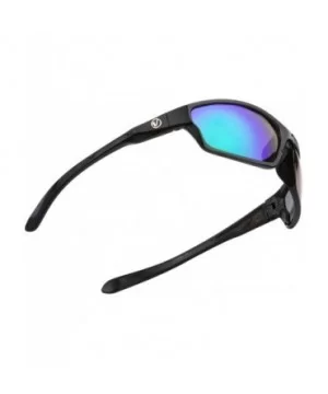 Nitrogen Polarized Sunglasses Mens Sport Running Fishing Golfing Driving Glasses - Black- Green Mirror Lens - CA1980HILC7 $12...