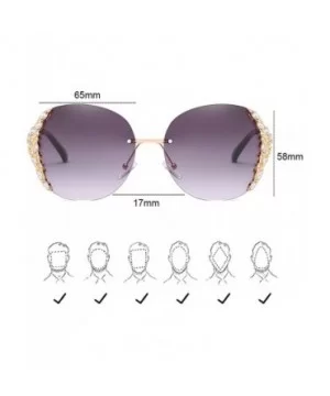 Special Womens Oversized Sunglasses Ladies Rimless for Driving Traveling - Brown - C818DMN78WL $13.14 Sport