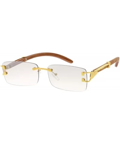 Sophisticate Retro Fashion Rectangular Sunglasses SQ48 - Gold - CI19203XAXM $9.41 Rectangular