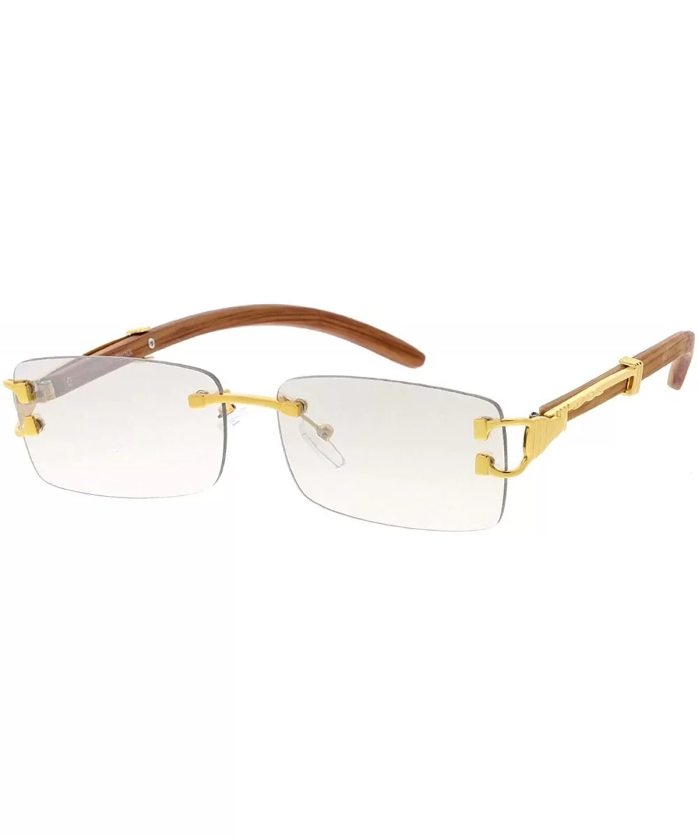 Sophisticate Retro Fashion Rectangular Sunglasses SQ48 - Gold - CI19203XAXM $9.41 Rectangular