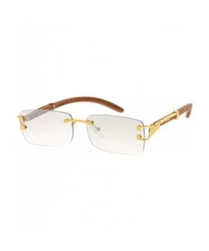 Sophisticate Retro Fashion Rectangular Sunglasses SQ48 - Gold - CI19203XAXM $9.41 Rectangular