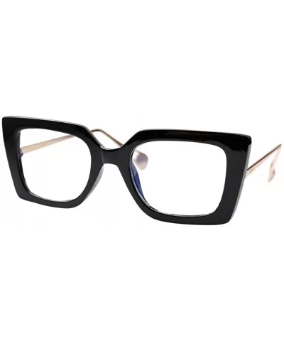 Anti-Blue Block Light Pearl Inlay Arm Cat Eye Reading Glasses - Anti Blue - Black Frame - CN18X5IHG2M $12.71 Oversized