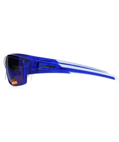 Xloop Sport Warp Plastic Mens Rectangular Sunglasses - Blue - C7189C6XZD8 $6.02 Sport