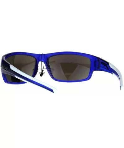 Xloop Sport Warp Plastic Mens Rectangular Sunglasses - Blue - C7189C6XZD8 $6.02 Sport