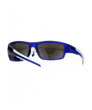 Xloop Sport Warp Plastic Mens Rectangular Sunglasses - Blue - C7189C6XZD8 $6.02 Sport