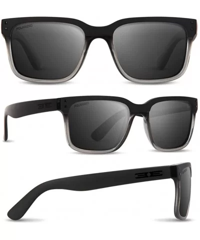 Romeo Black and Clear Sport Motorcycle Riding Driving Sunglasses with Polarized Smoke Lens - CC192T7E3LR $20.62 Sport