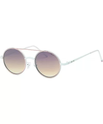 Round Retro Fashion Sunglasses - White-gold - CC18G2WIEH4 $13.97 Round