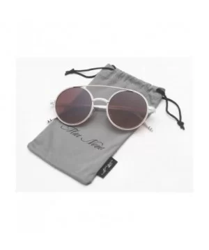 Round Retro Fashion Sunglasses - White-gold - CC18G2WIEH4 $13.97 Round