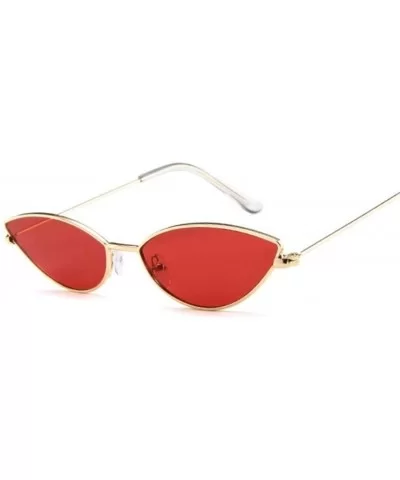 Sunglasses Cateye Glasses Female Vintage - Goldred - CC199EK2T6S $16.51 Cat Eye