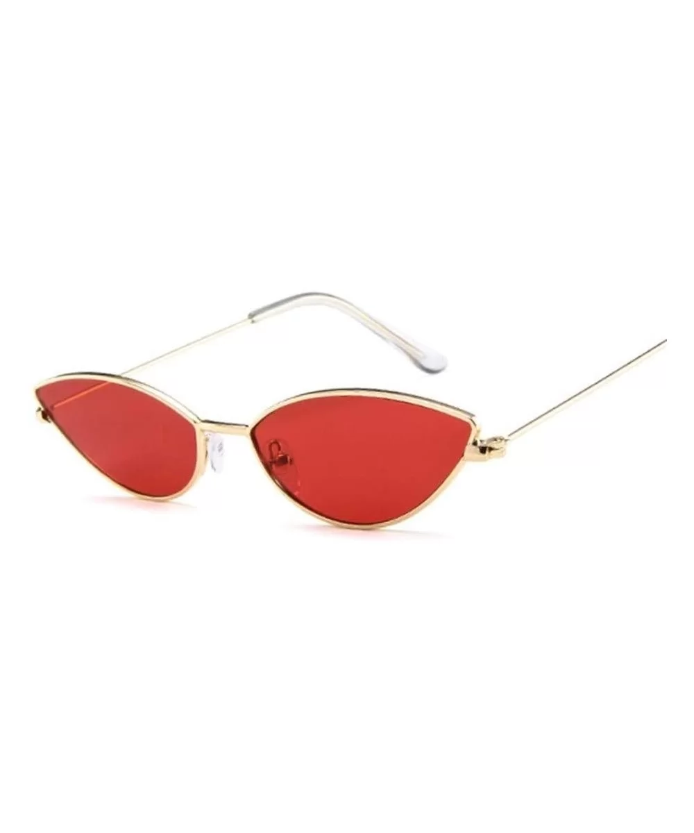 Sunglasses Cateye Glasses Female Vintage - Goldred - CC199EK2T6S $16.51 Cat Eye