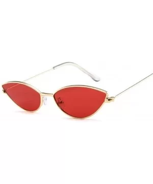 Sunglasses Cateye Glasses Female Vintage - Goldred - CC199EK2T6S $16.51 Cat Eye