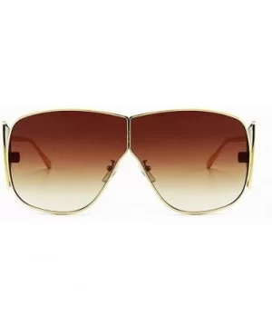 Sunglasses Fashion Glasses Designer Vintage - Brown - C518WQZYSRD $8.65 Oversized