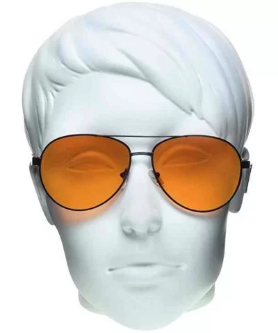 Blue Light Blocker Glasses Sleep Better Computer Screen Orange Amber - Chipper / Black - CK197WT82T2 $15.41 Wrap