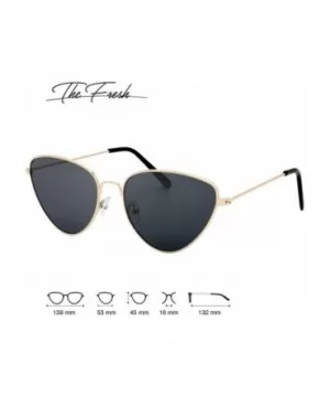 Vintage Narrow Cat Eye Tinted Lens Sunglasses for Women Gift Box - 5-gold - CY18C6AGEK6 $9.14 Cat Eye