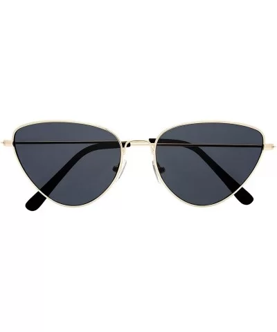 Vintage Narrow Cat Eye Tinted Lens Sunglasses for Women Gift Box - 5-gold - CY18C6AGEK6 $9.14 Cat Eye