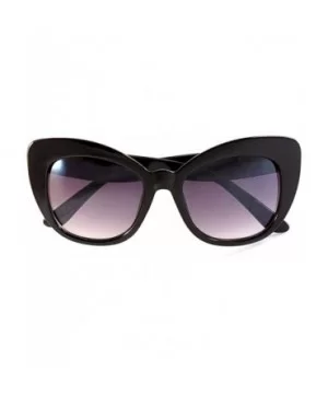 Women's Retro Oversize Cat-Eye Sunglasses A015 - Tortoise/ Brown Gradient - CE184A0QU2M $6.74 Square