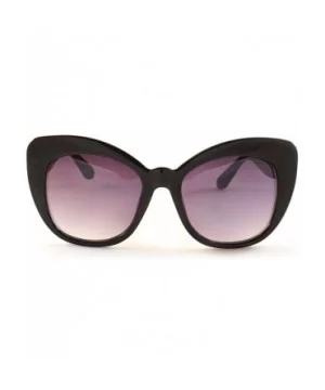 Women's Retro Oversize Cat-Eye Sunglasses A015 - Tortoise/ Brown Gradient - CE184A0QU2M $6.74 Square