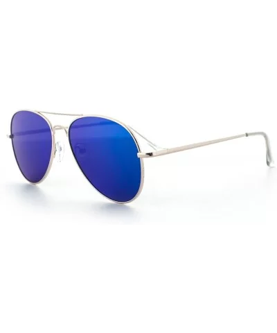 Pure Flat Flash Lens Aviator Sunglasses UV400 - Green - C112E3FUEOL $7.47 Aviator