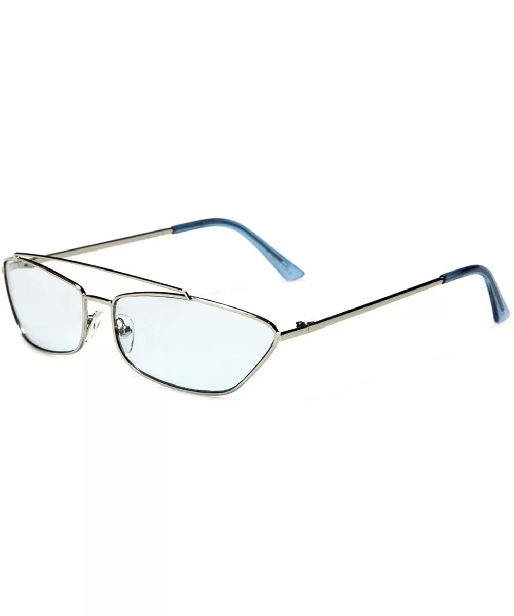 Womens Medal Low Profile Indoor Sunglasses - Rated Ages 16-30 - Blue - CB18LGWHZRT $8.24 Rectangular