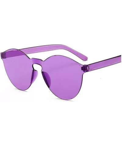 Fashion Round Sunglasses Women Vintage Metal Frame Pink Yellow Lens Colorful Shade Sun Glasses UV400 - Purple - C01984AHYW3 $...