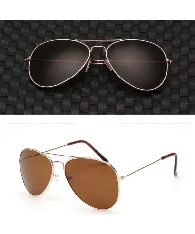 Mirrored Aviator Sunglasses for Men Women Unisex Oversized Trendy Designer UV400 Sun Glasses - H - C5195IG3SGO $6.57 Oval